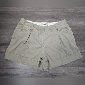 Lands End Low Rise Taille Basse Y2K Khaki Pleated Shorts Womens Size 10
